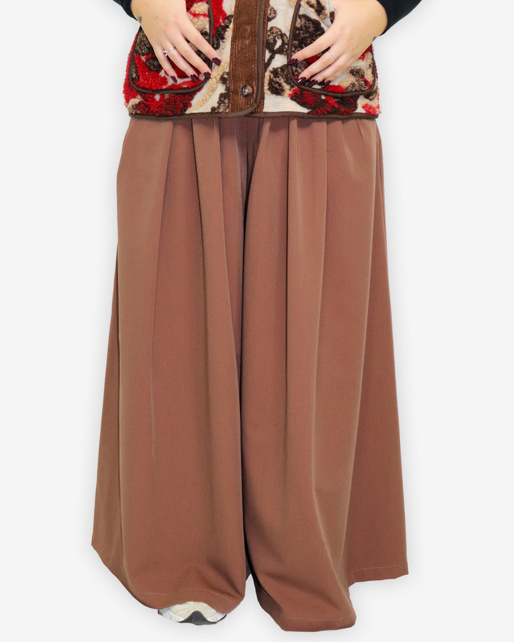 Pantalone Wide Marrone